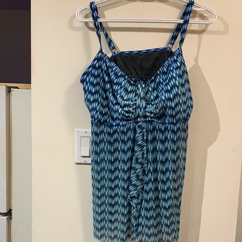 Blue Patterned Women's Camisole